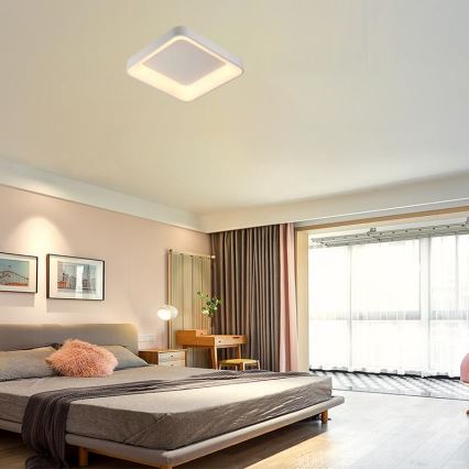 Dimbare LED Plafondlamp LED/45W/230V 3000-6500K wit + afstandsbediening