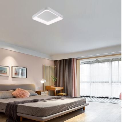 Dimbare LED Plafondlamp LED/45W/230V 3000-6500K wit + afstandsbediening