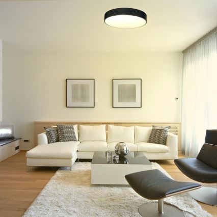 Dimbare LED plafondlamp LED/50W/230V 3000-6500K zwart + afstandsbediening