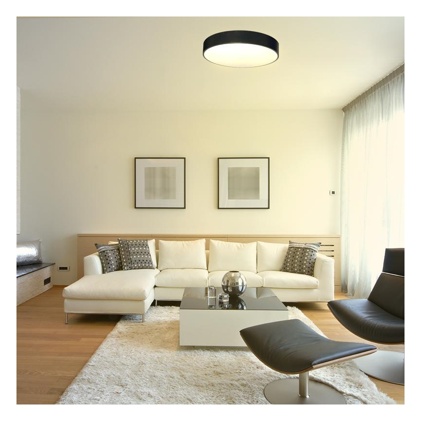 Dimbare LED plafondlamp LED/50W/230V 3000-6500K zwart + afstandsbediening