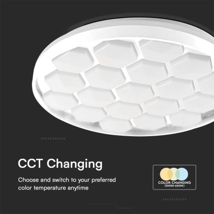 Dimbare LED Plafondlamp LED/60W/230V 3000/4000/6500K + afstandsbediening