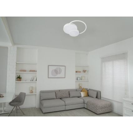 Dimbare LED plafondlamp LED/60W/230V 3000-6500K wit + afstandsbediening