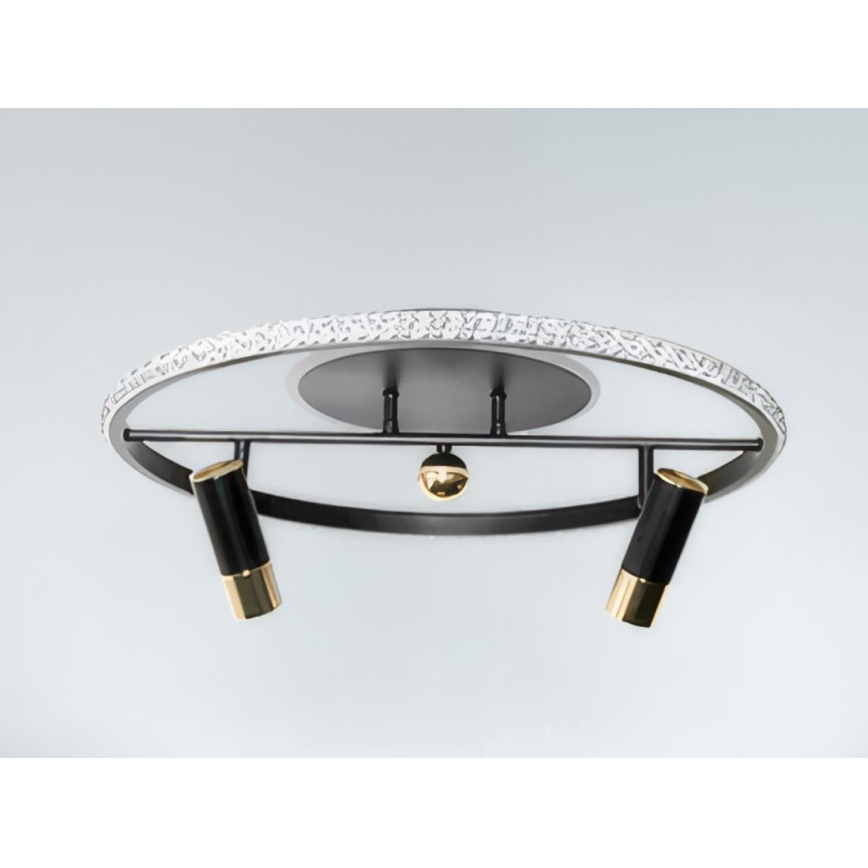 Dimbare LED Plafondlamp LED/60W/230V 3000-6500K zwart + afstandsbediening