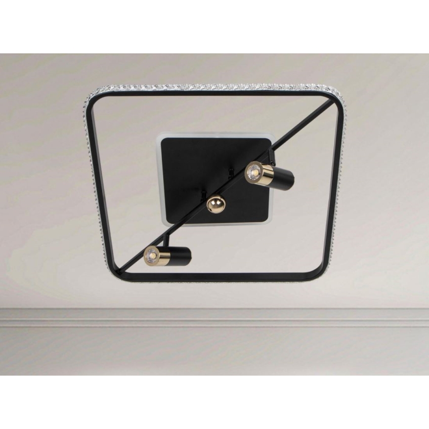 Dimbare LED plafondlamp LED/70W/230V 3000-6500K zwart + afstandsbediening