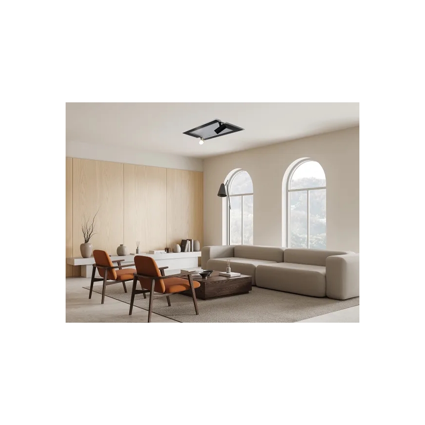 Dimbare LED Plafondlamp LED/80W/230V 3000-6500K zwart + afstandsbediening