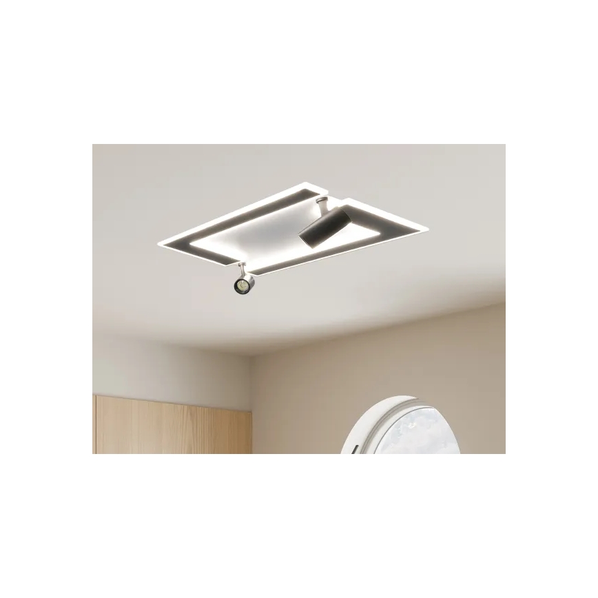 Dimbare LED Plafondlamp LED/80W/230V 3000-6500K zwart + afstandsbediening