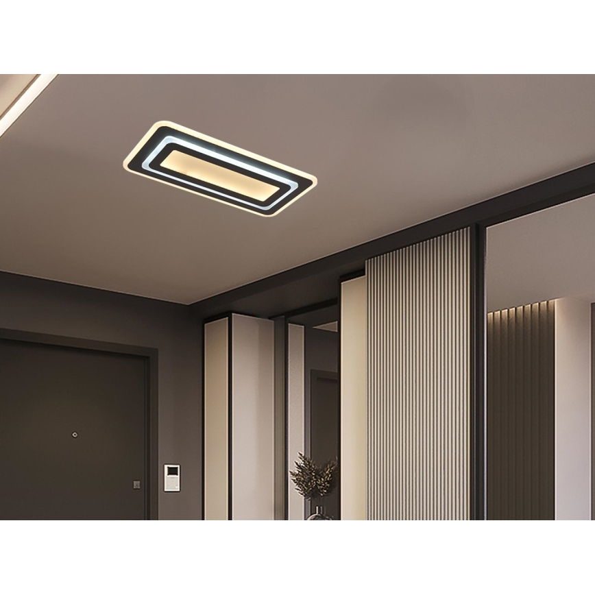Dimbare LED plafondlamp LED/85W/230V 3000-6500K zwart + afstandsbediening