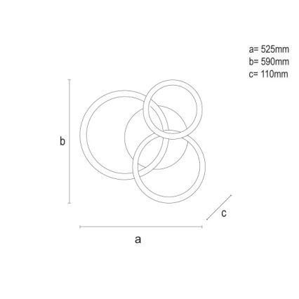 Dimbare LED-plafondlamp LED/90W/230V 3000-6500K + afstandsbediening