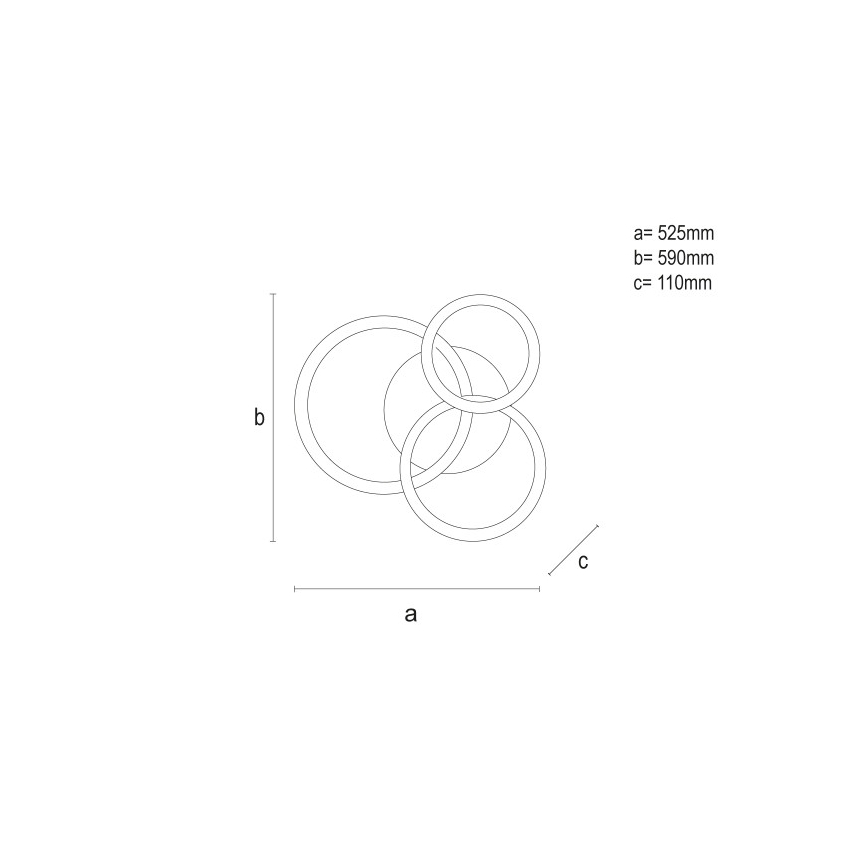 Dimbare LED-plafondlamp LED/90W/230V 3000-6500K + afstandsbediening