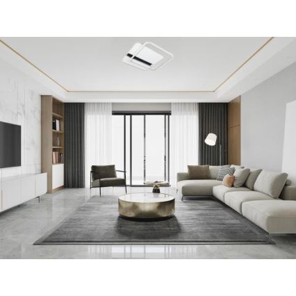Dimbare LED plafondlamp LED/95W/230V 3000-6500K wit + afstandsbediening
