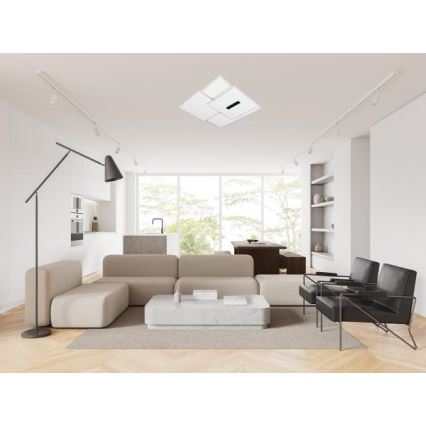 Dimbare LED Plafondlamp LED/95W/230V 3000-6500K wit + afstandsbediening