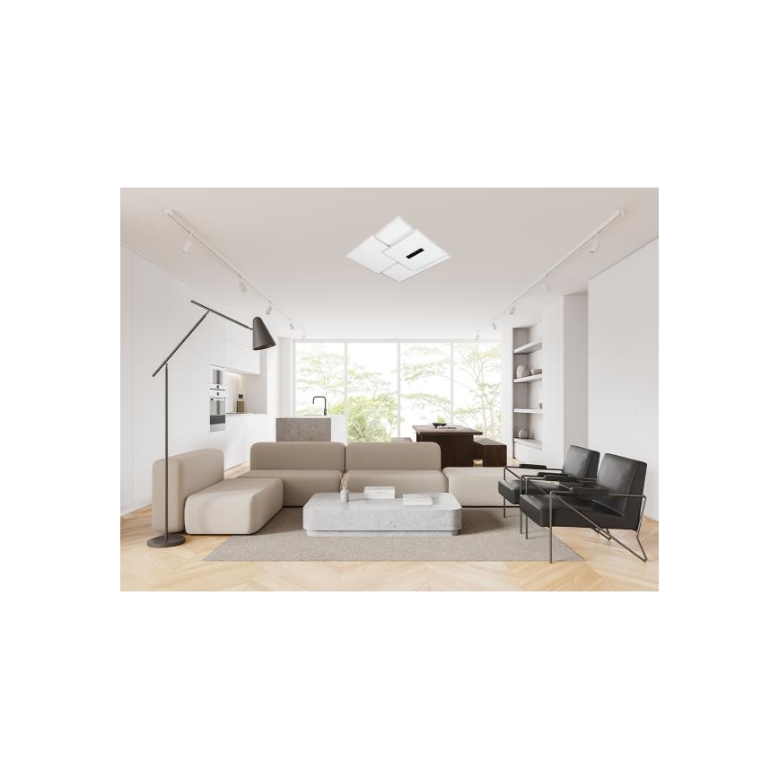Dimbare LED Plafondlamp LED/95W/230V 3000-6500K wit + afstandsbediening