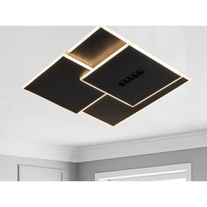 Dimbare LED Plafondlamp LED/95W/230V 3000-6500K zwart + afstandsbediening