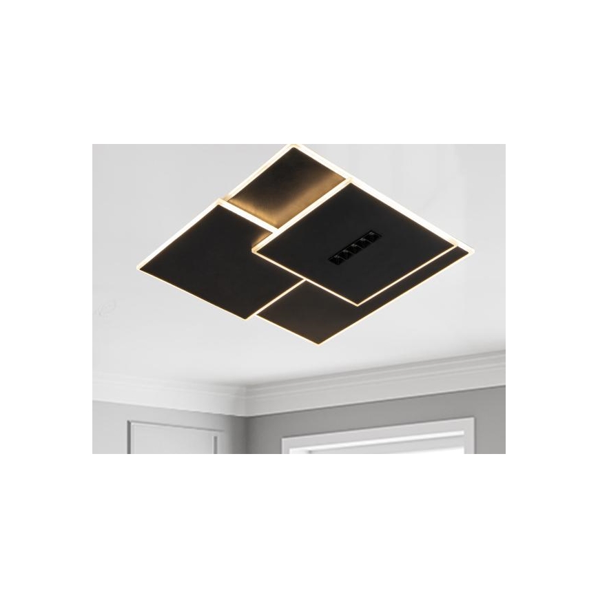 Dimbare LED Plafondlamp LED/95W/230V 3000-6500K zwart + afstandsbediening