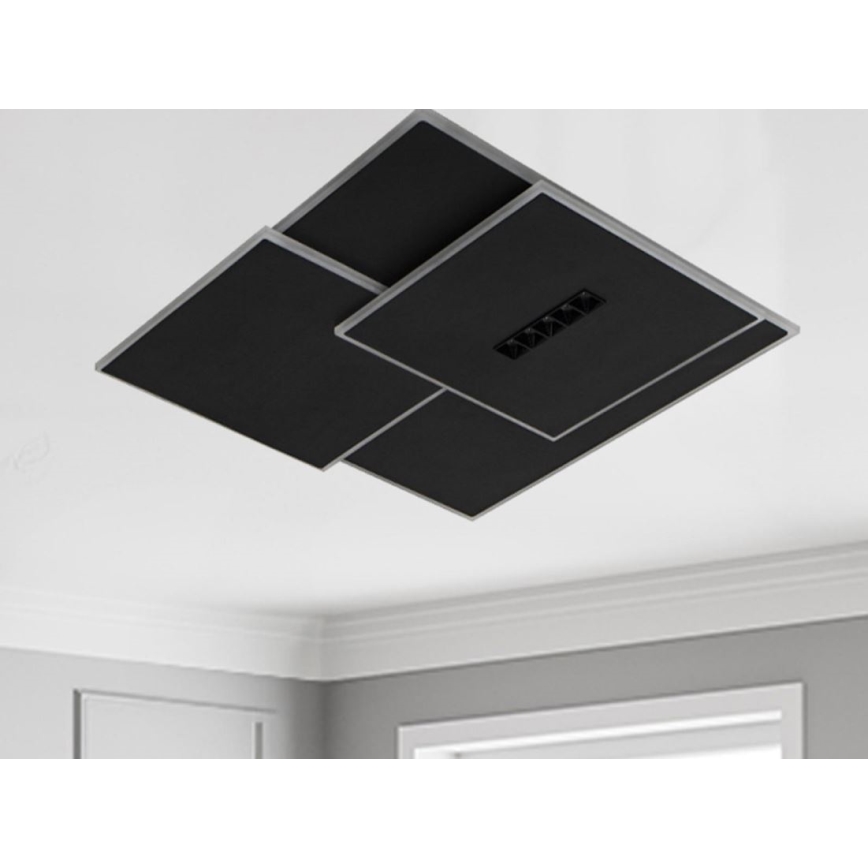Dimbare LED Plafondlamp LED/95W/230V 3000-6500K zwart + afstandsbediening
