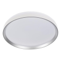 Dimbare LED-plafondlamp LIXAN LED/65W/230V 3000-6500K Ø 48,6 cm wit/zilver + afstandsbediening