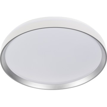 Dimbare LED-plafondlamp LIXAN LED/65W/230V 3000-6500K Ø 48,6 cm wit/zilver + afstandsbediening