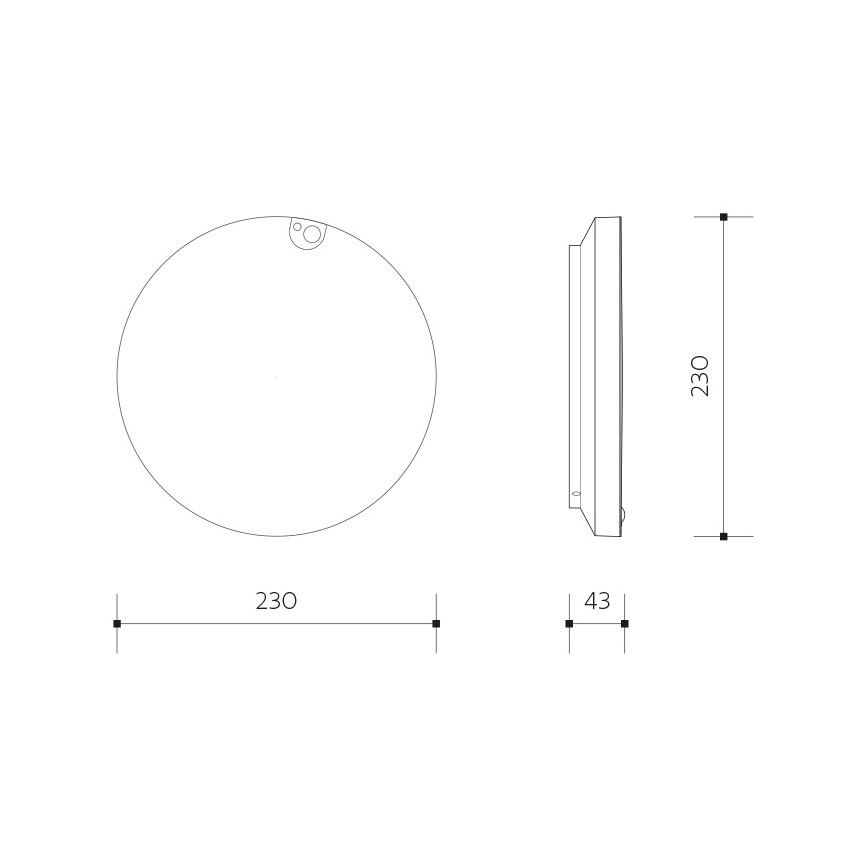 Dimbare LED-plafondlamp met bewegings- en schemeringssensor OLDA LED/6/12/18W/230V Ø 23 cm