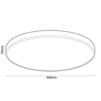 Dimbare LED plafondlamp met spraakbesturing OPAL LED/48W/230V 2700-6500K wit + afstandsbediening