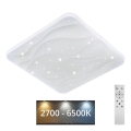 Dimbare LED plafondlamp NERIS LED/60W/230V 2700-6500K 53x53 cm + afstandsbediening