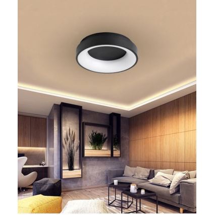 Dimbare LED Plafondlamp NOVA LED/54W/230V 3000-6500K zwart + afstandsbediening