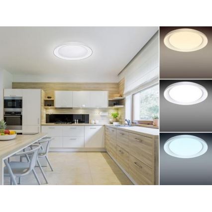 Dimbare LED plafondlamp OPAL LED/24W/230V + afstandsbediening