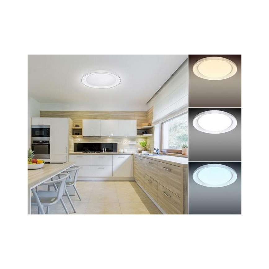 Dimbare LED plafondlamp OPAL LED/24W/230V + afstandsbediening