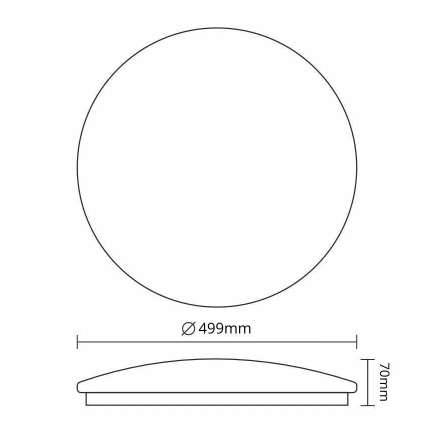 Dimbare LED Plafondlamp OPAL LED/48W/230V 3000-6500K diameter 49,9 cm + afstandsbediening