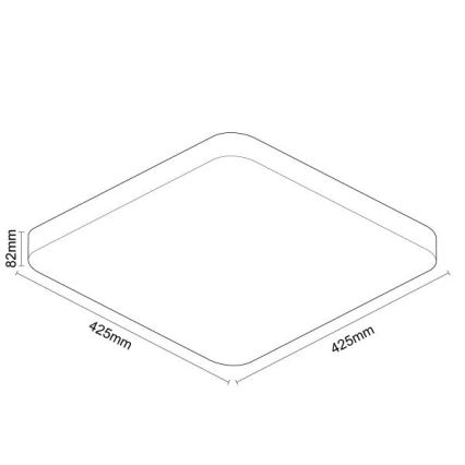 Dimbare LED plafondlamp OPAL LED/48W/230V 2700-6500K Wi-Fi Tuya wit + afstandsbediening