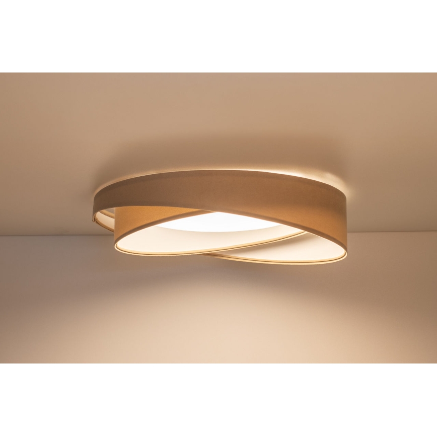 Dimbare LED-plafondlamp SMART GALAXY MODERN LED/24W/230V 3000-6500K Ø 55 cm beige/wit + afstandsbediening