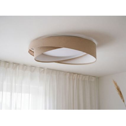Dimbare LED-plafondlamp SMART GALAXY MODERN LED/24W/230V 3000-6500K Ø 55 cm beige/wit + afstandsbediening