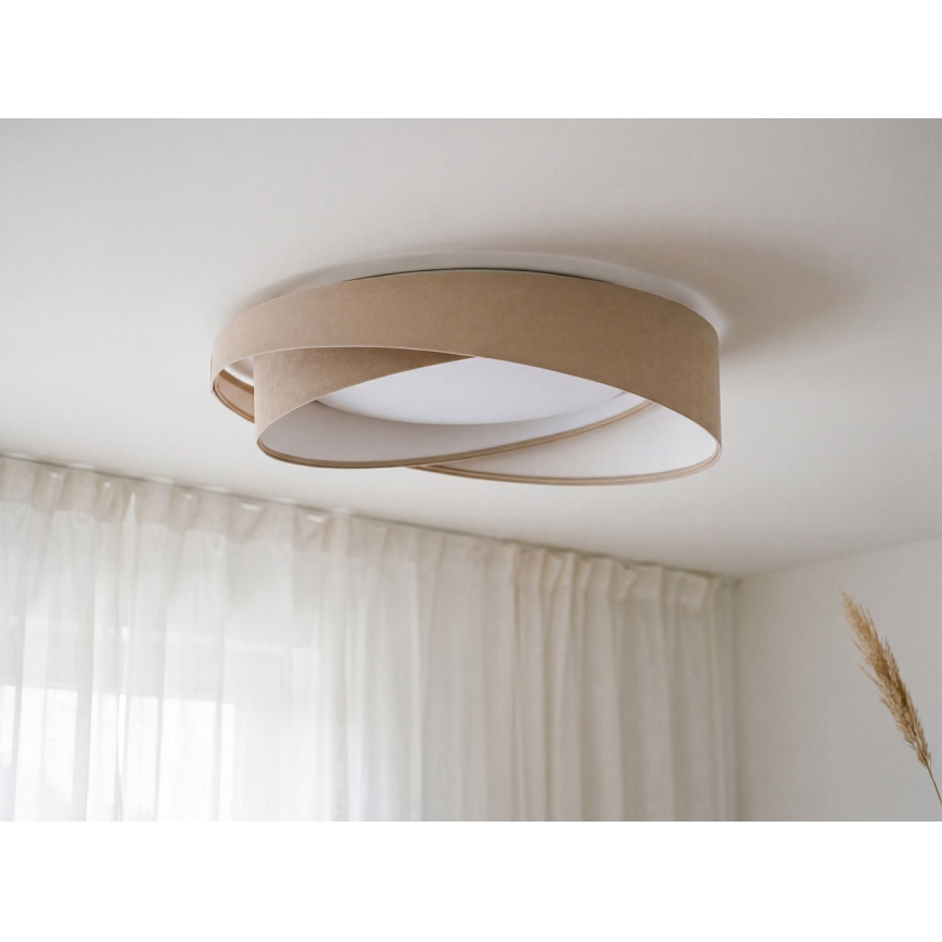 Dimbare LED-plafondlamp SMART GALAXY MODERN LED/24W/230V 3000-6500K Ø 55 cm beige/wit + afstandsbediening