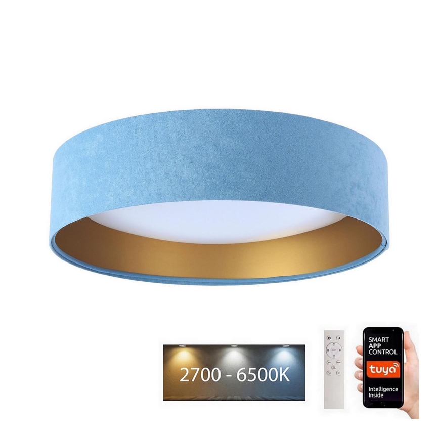 Dimbare LED Plafondlamp SMART GALAXY LED/24W/230V d. 45 cm 2700-6500K Wi-Fi Tuya blauw/goud + afstandsbediening