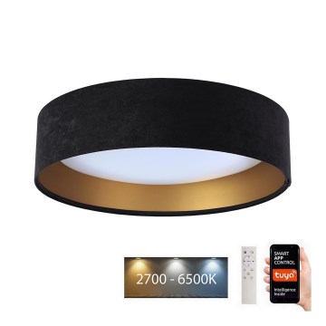 Dimbare LED Plafondlamp SMART GALAXY LED/24W/230V d. 45 cm 2700-6500K Wi-Fi Tuya zwart/goud + afstandsbediening