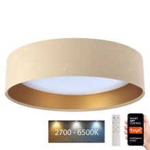 Dimbare LED Plafondlamp SMART GALAXY LED/36W/230V d. 55 cm 2700-6500K Wi-Fi Tuya beige/goud + afstandsbediening