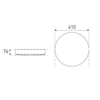 LED Dimbare badkamer plafondverlichting VARIO LUMO LED/22/32W/230V 3000/4000/5700K diameter 41 cm IP44 zwart