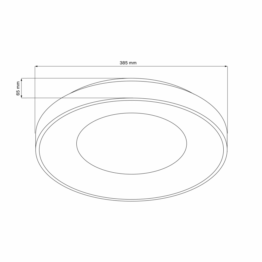 LED Dimbare badkamer plafondverlichting WITOLD LED/48W/230V diameter 38,5 cm 3000-6000K IP44 +Dálkové bediening