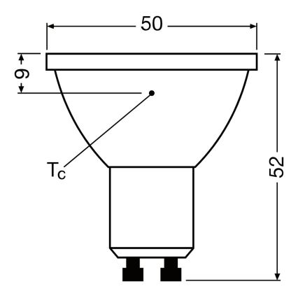 LED dimbare reflectorlamp PAR16 GU10/7W/230V 2700K 120° CRI 90 - Ledvance