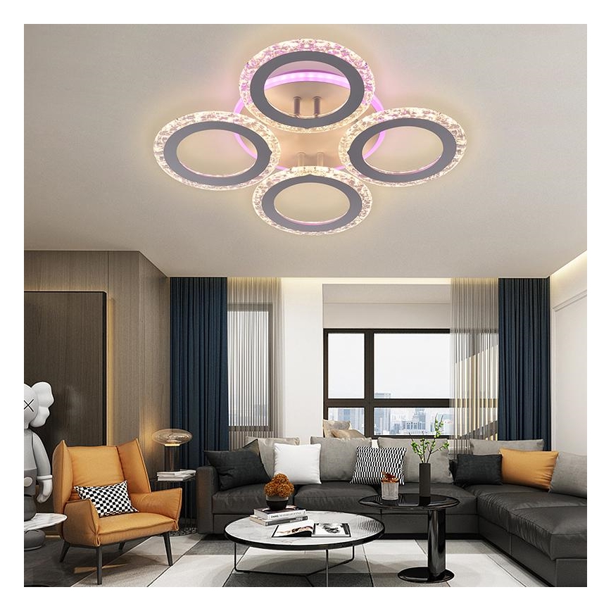 Dimbare LED RGB kroonluchter LED/55W/230V 3000-6500K + afstandsbediening