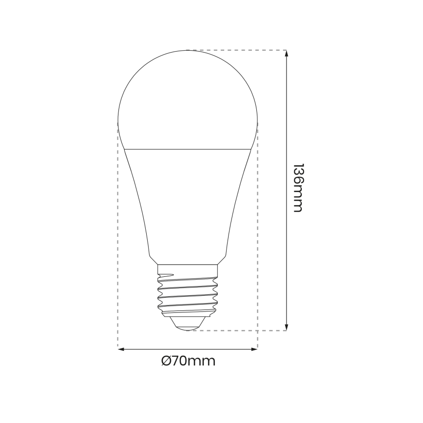 Dimbare LED RGB Lamp A70 E27/11W/230V 2700-6500K Wi-Fi Tuya