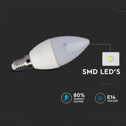 Dimbare LED RGB-lamp E14/3,5W/230V 6400K + afstandsbediening