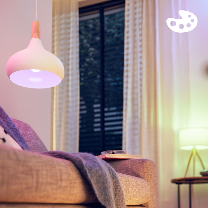Dimbare RGB-LED-lamp Philips SMART A60 E27/8,5W/230V 2200-6500K + afstandsbediening