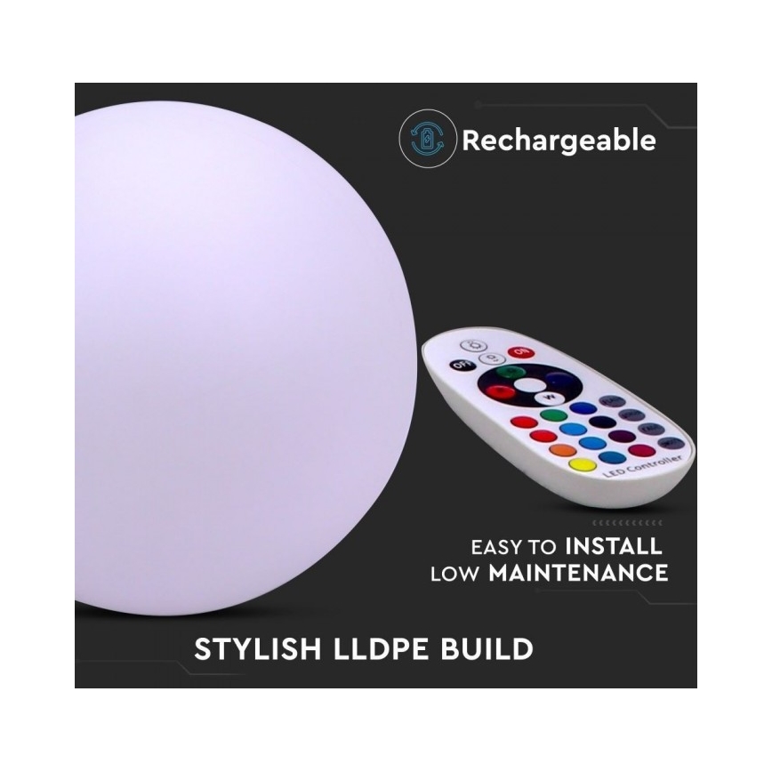 Dimbare LED RGB Lamp voor Buiten LED/1W/230V 30cm IP67
