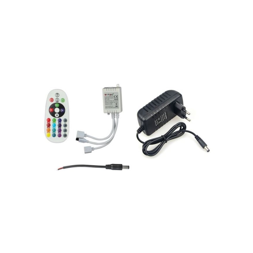 Dimbare LED RGB Lichtstrip 2x5m LED/4,8W/230V + afstandsbediening