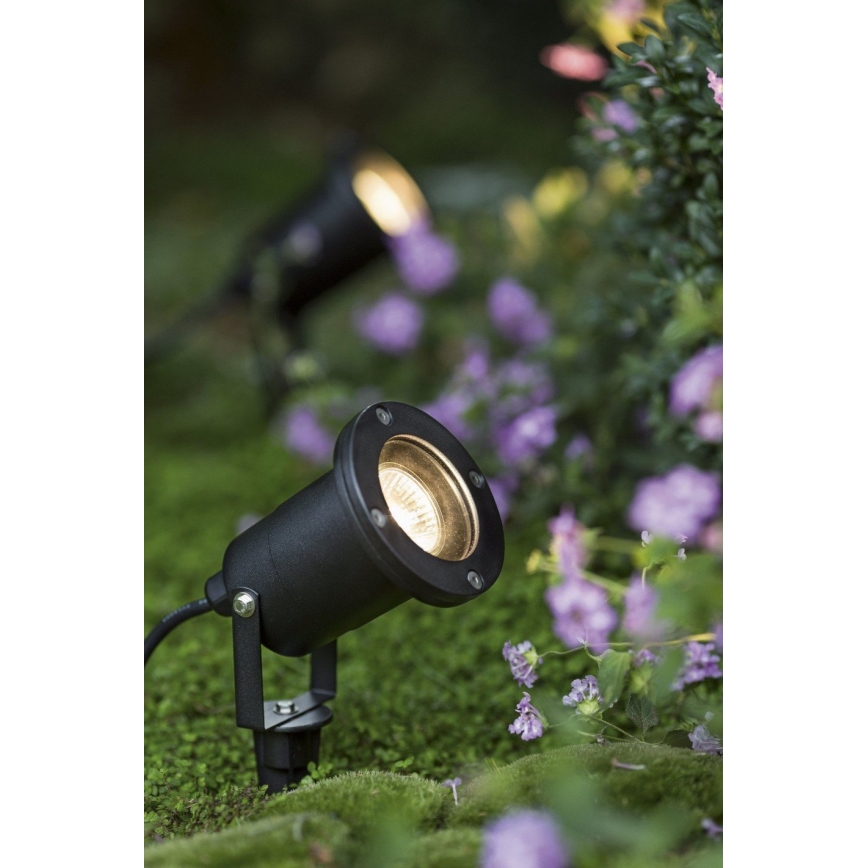 Dimbare LED RGBW buitenlamp BLAKE 1xGU10/4,8W/230V IP65 + afstandsbediening