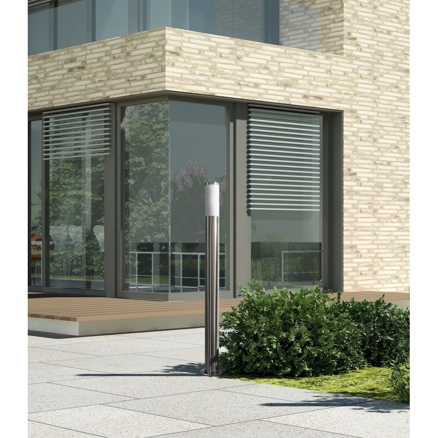 LED RGBW dimbare buitenlamp LIVIA 1xE27/6,5W/230V 2700-6500K Wi-Fi 100 cm IP44 zilver