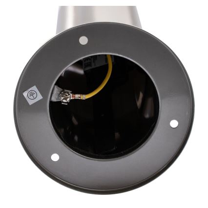 LED RGBW dimbare buitenlamp LIVIA 1xE27/6,5W/230V 2700-6500K Wi-Fi 100 cm IP44 zilver