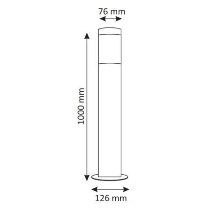 LED RGBW dimbare buitenlamp LIVIA 1xE27/6,5W/230V 2700-6500K Wi-Fi 100 cm IP44 zilver