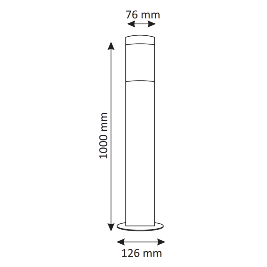 LED RGBW dimbare buitenlamp LIVIA 1xE27/6,5W/230V 2700-6500K Wi-Fi 100 cm IP44 zilver