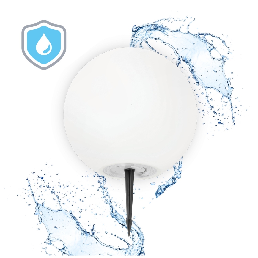 LED RGBW dimbare zonnelamp GARDEN BALL LED/5W/3,7V 3000K IP54 2200 mAh Ø 40 cm + afstandsbediening